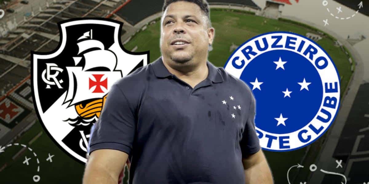 Ronaldo - Cruzeiro e Vasco (Foto: Reprodução, Montagem - TV Foco)
