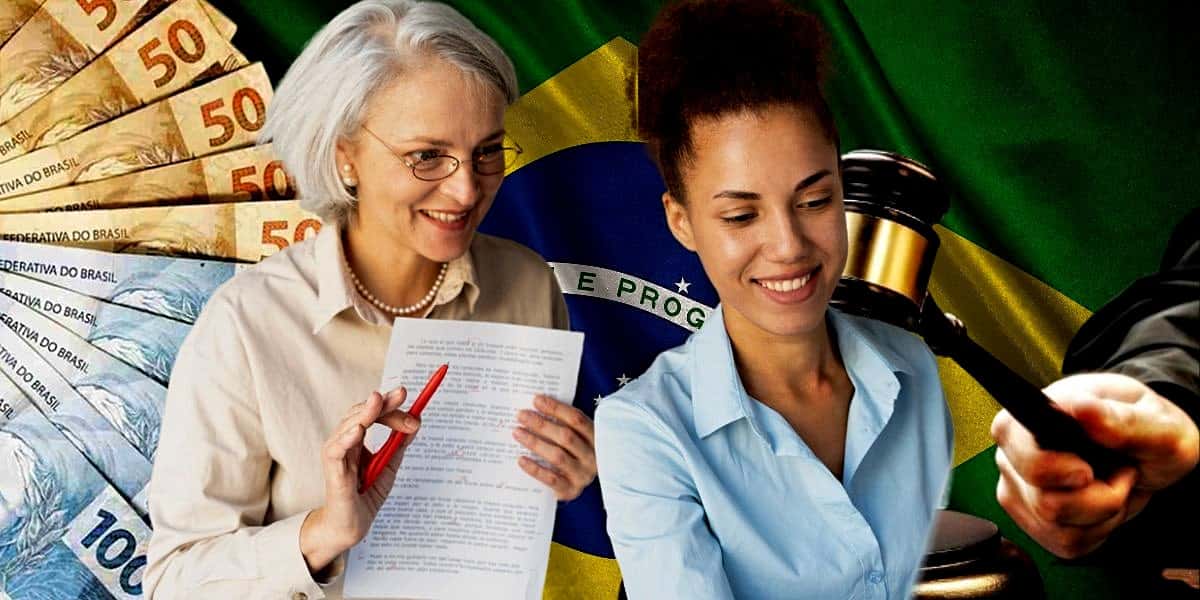 Idosos e trabalhadores comemoram a antecipação do 13º salário (Foto: Reprodução/Montagem/Lennita/Tv Foco/Canva/Freepik)