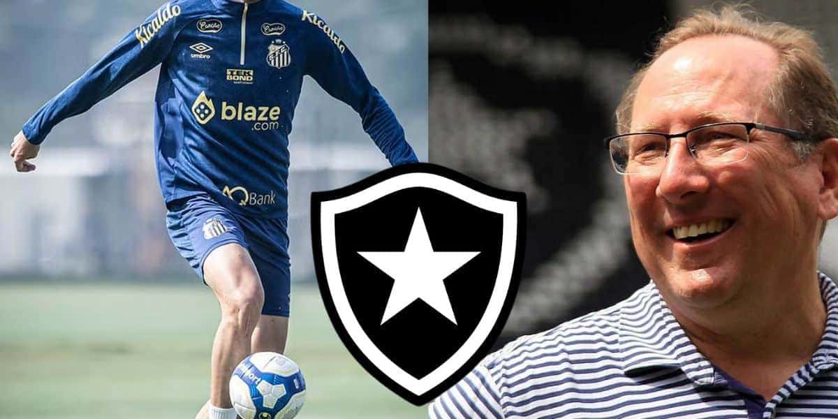 Botafogo e jogador com Textor - Foto Reprodução Internet