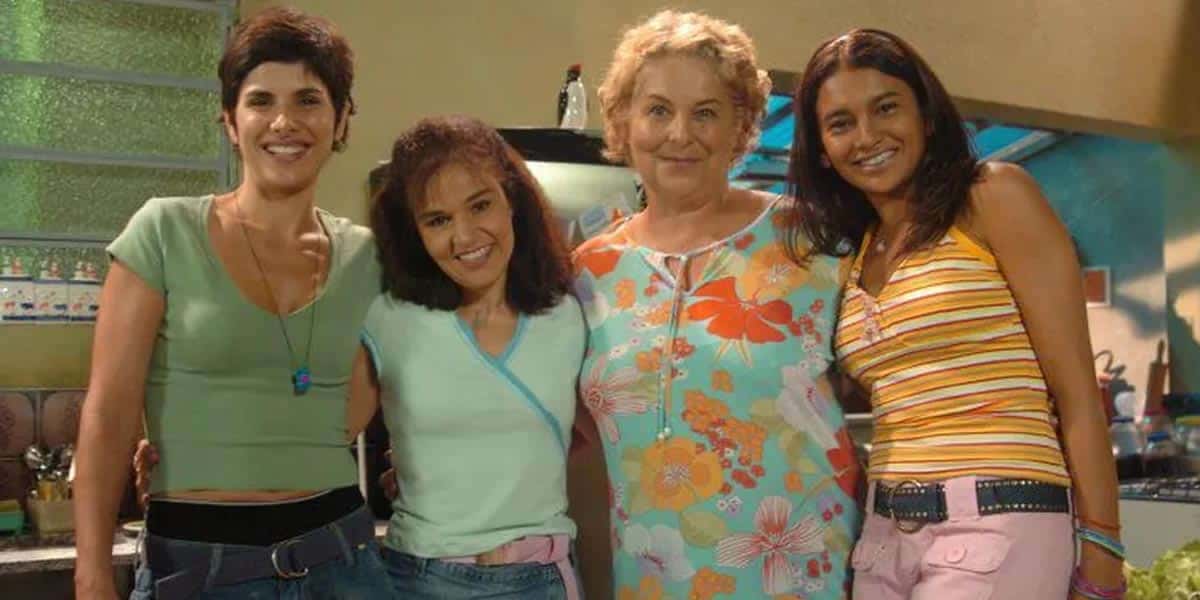 Helena Fernandes, Cláudia Rodrigues, Dalila e Dira Paes no episódio 'É Fria, Marinete', de 'A Diarista'. — Foto- João Miguel Júnior:Globo
