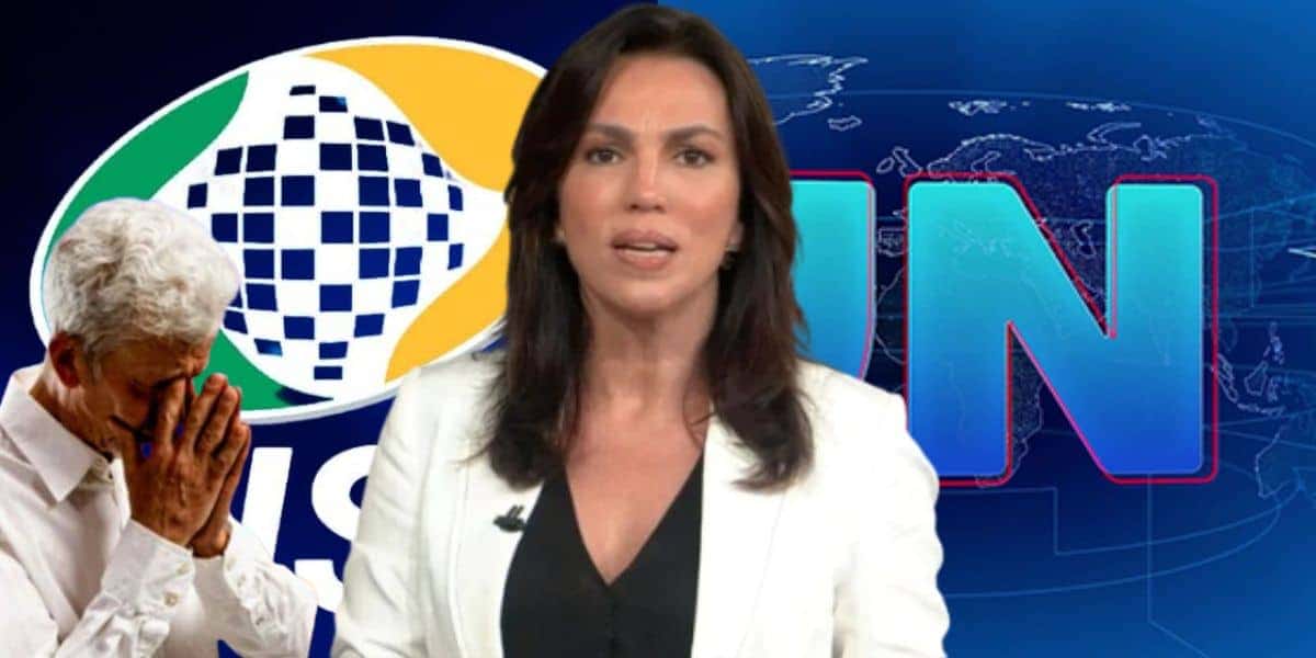 Ana Paula Araújo paralisa JN com notícia sobre o INSS (Foto: Montagem TV Foco/ Ionara)