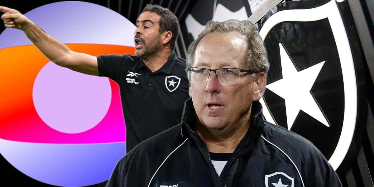 Globo - Artur Jorge (Foto- Pedro Vilela:Getty Images) e John Textor, dono da SAF do Botafogo (Foto- CNN Brasil)