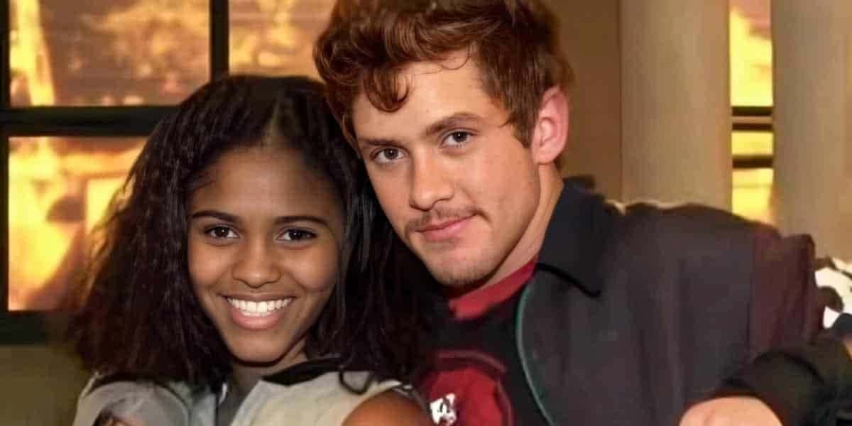 Jéssica Sodré e Leonardo Miggiorin caracterizados como seus personagens em Senhora do Destino (Foto: Reprodução - Globo)
