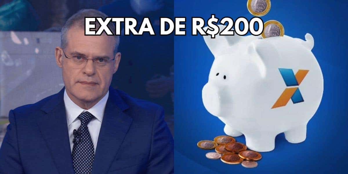 Oinegue para Band com lei à poupança da Caixa e extra de R$200 (Reprodução/Band/iDinheiro/Canva)
