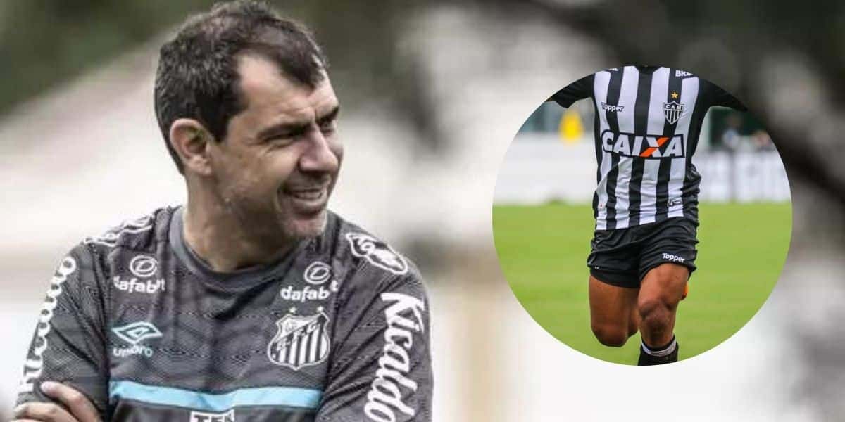 Carille e jogador do Santos (Foto: Reprodução / Ivan Storti / SFC / Esporte News Mundo)