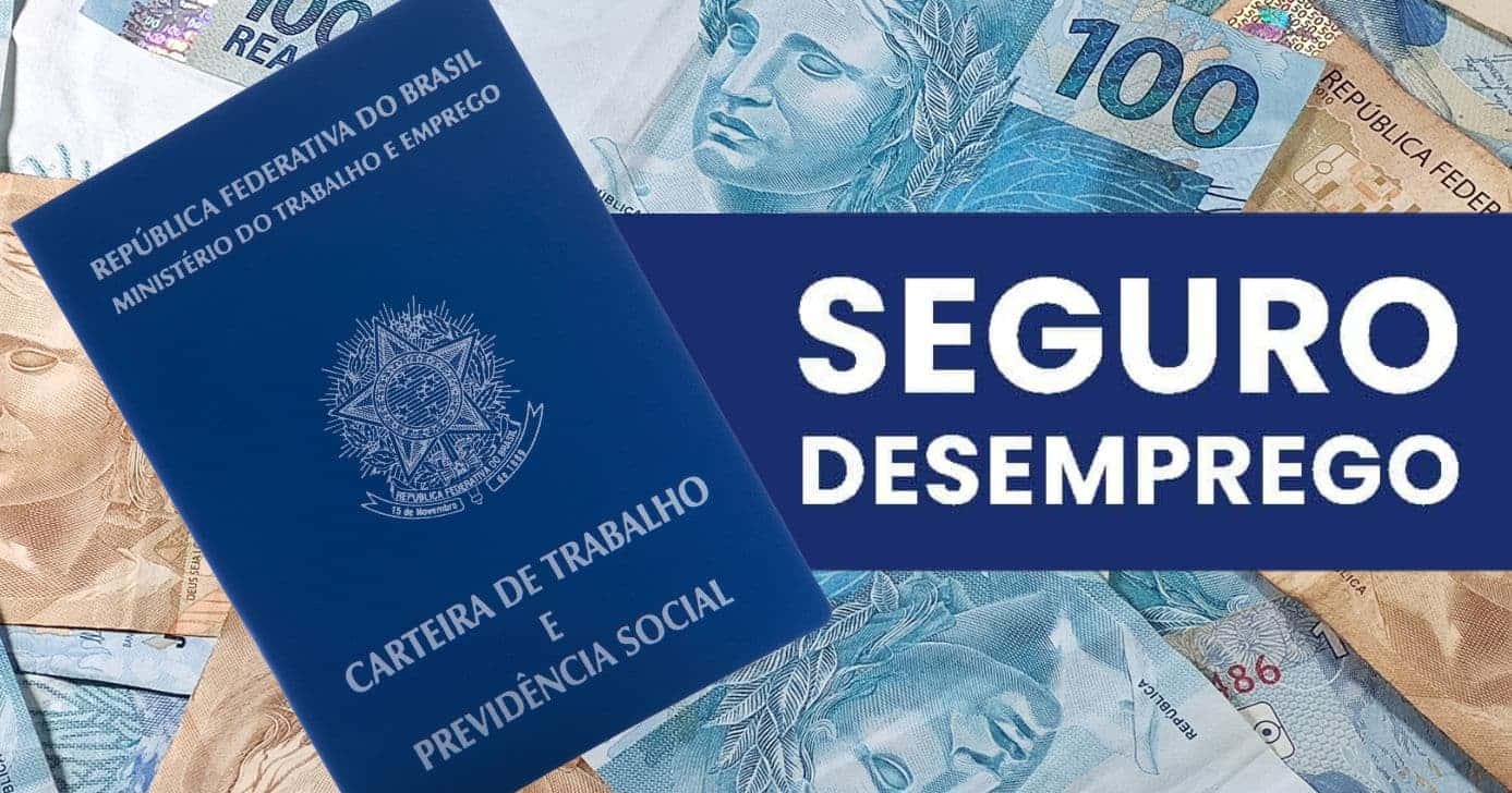 Notas de real, carteira de trabalho e ilustração do seguro-desemprego (Fotos: Reproduções / Canva)