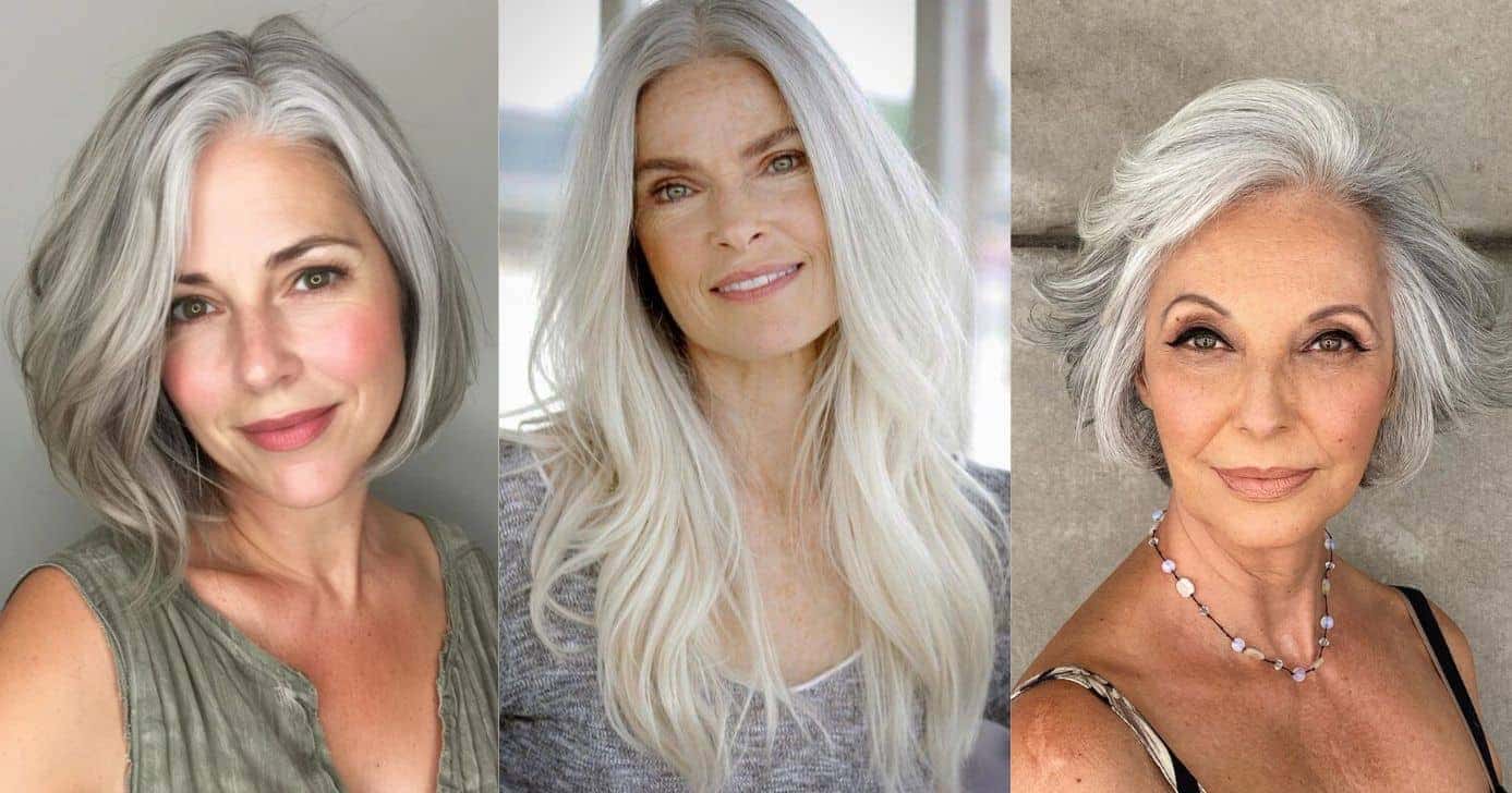Cortes de cabelo modernos para grisalhas rejuvenescerem (Reprodução/Montagem TV Foco/Canva/Pinterest)