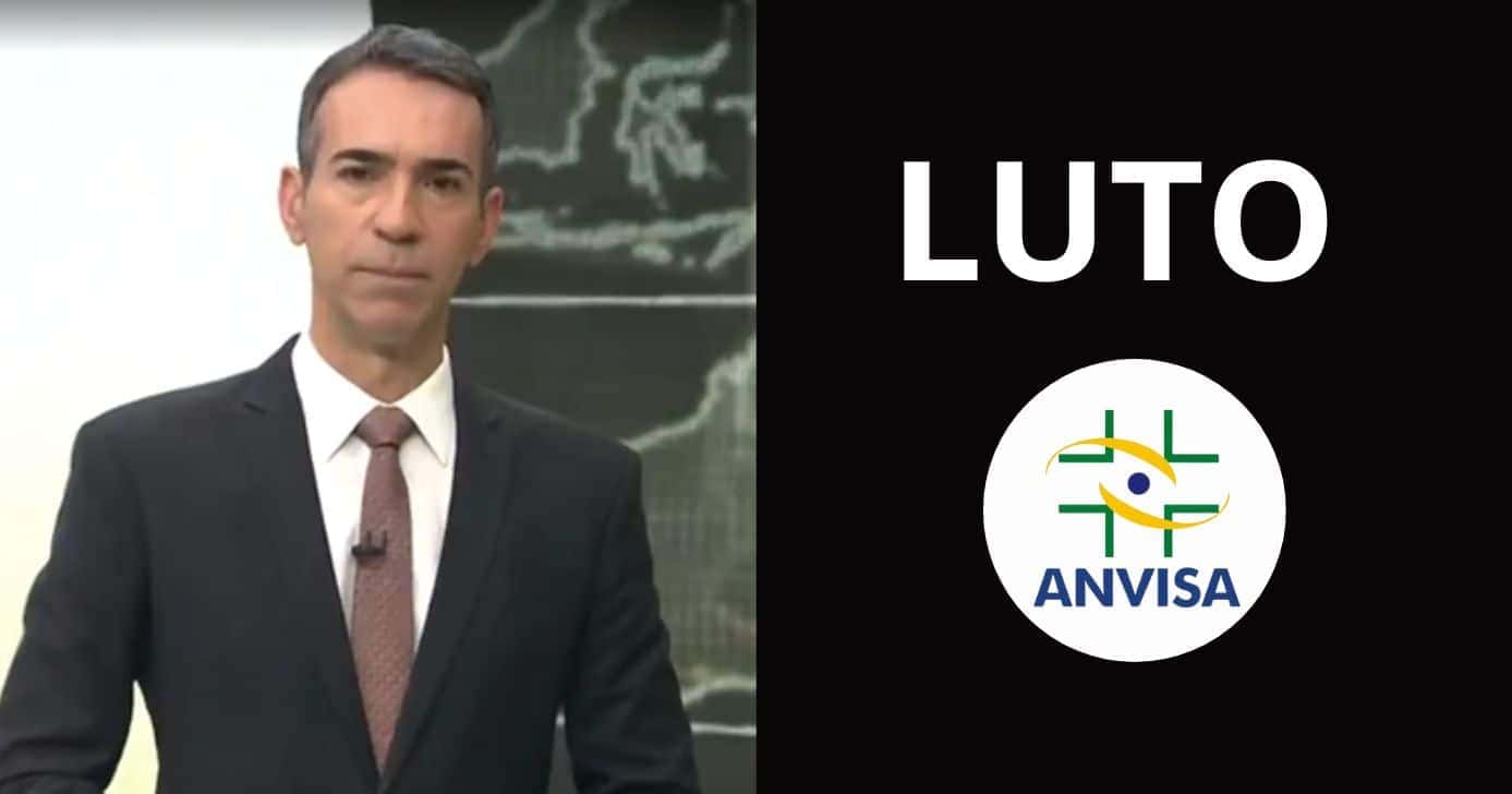 César Tralli no Jornal Hoje, imagem de luto e Anvisa (Fotos: Reproduções / Globo / Canva / Internet)