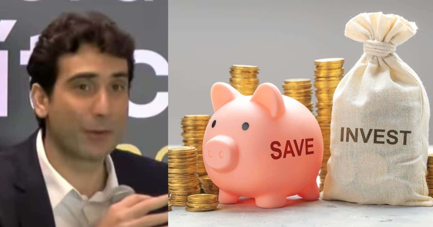 Gabriel Galípolo, do Banco Central, e ilustração poupança (Fotos: Reproduções / CNN / Canva)