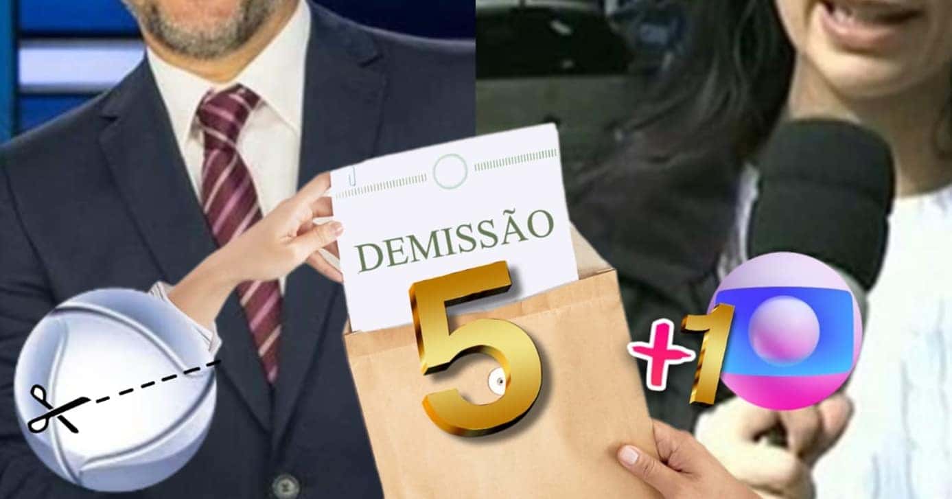 Record promove novo pacotão de demissão com adeus de 5 estrelas e +1 da Globo (Fotos: Reprodução/ Record/ Freepik/ Montagem)