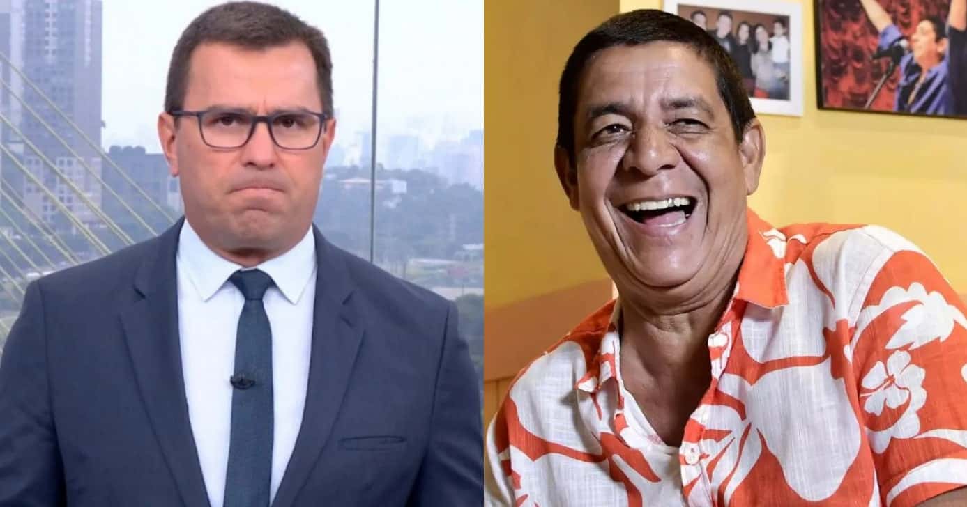 Rodrigo Bocardi paralisa BDSP com notícia de Zeca Pagodinho (Foto: Reprodução/Montagem TV Foco)