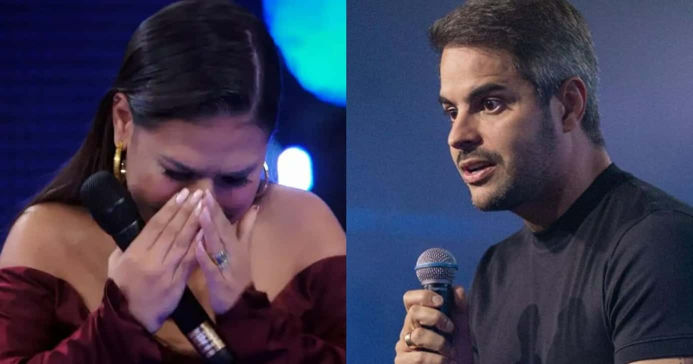 Marido de Simone Mendes expõe esposa em bastidores de Huck (Foto: Reprodução/Montagem TV Foco)