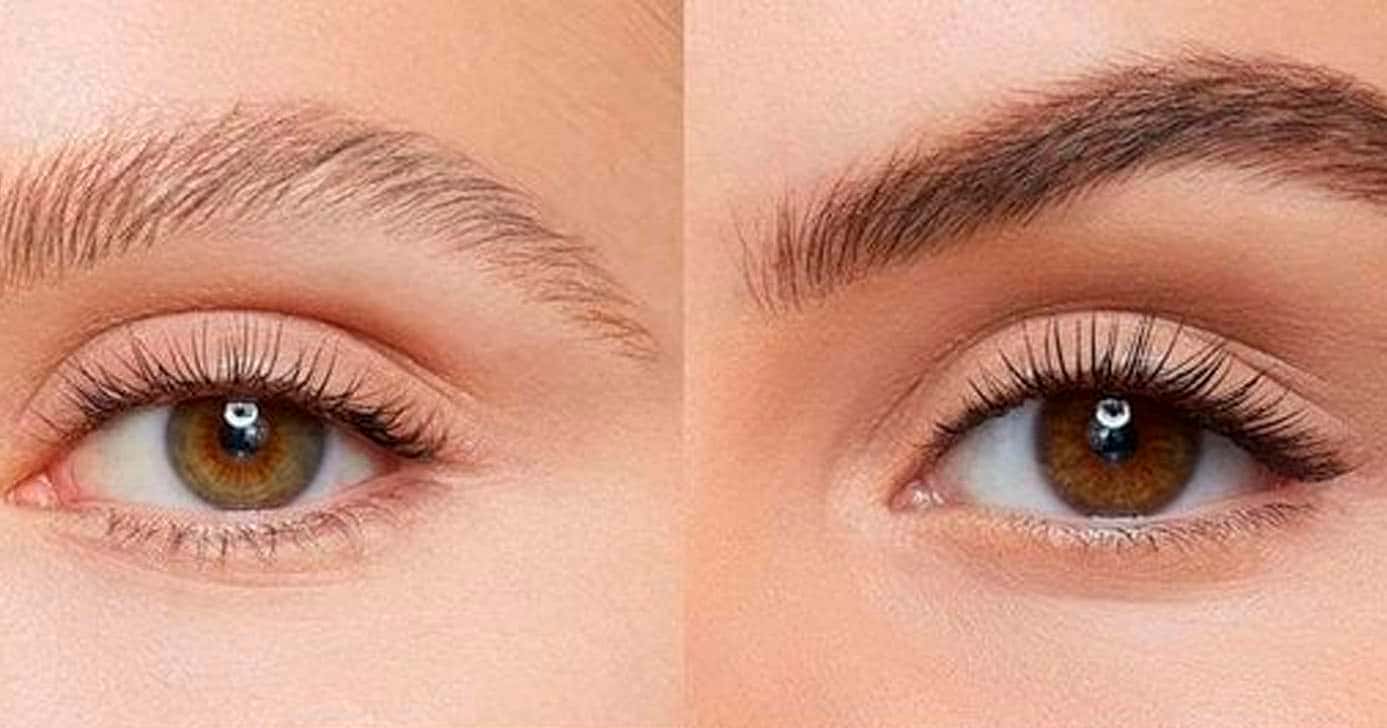 Antes e depois de uma sobrancelha (Foto: Reprodução)