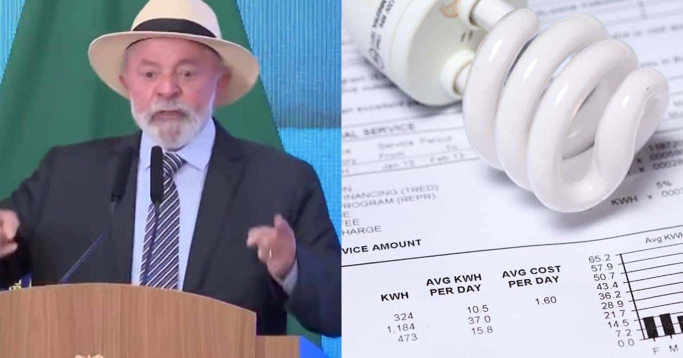Lula e ilustração conta de luz (Fotos: Reproduções/ Globo / Canva)