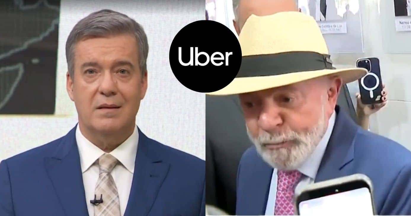 Roberto Kovalick no Jornal Hoje, logo Uber e Luiz Inácio Lula da Silva (Fotos: Reproduções / Globo / Internet)