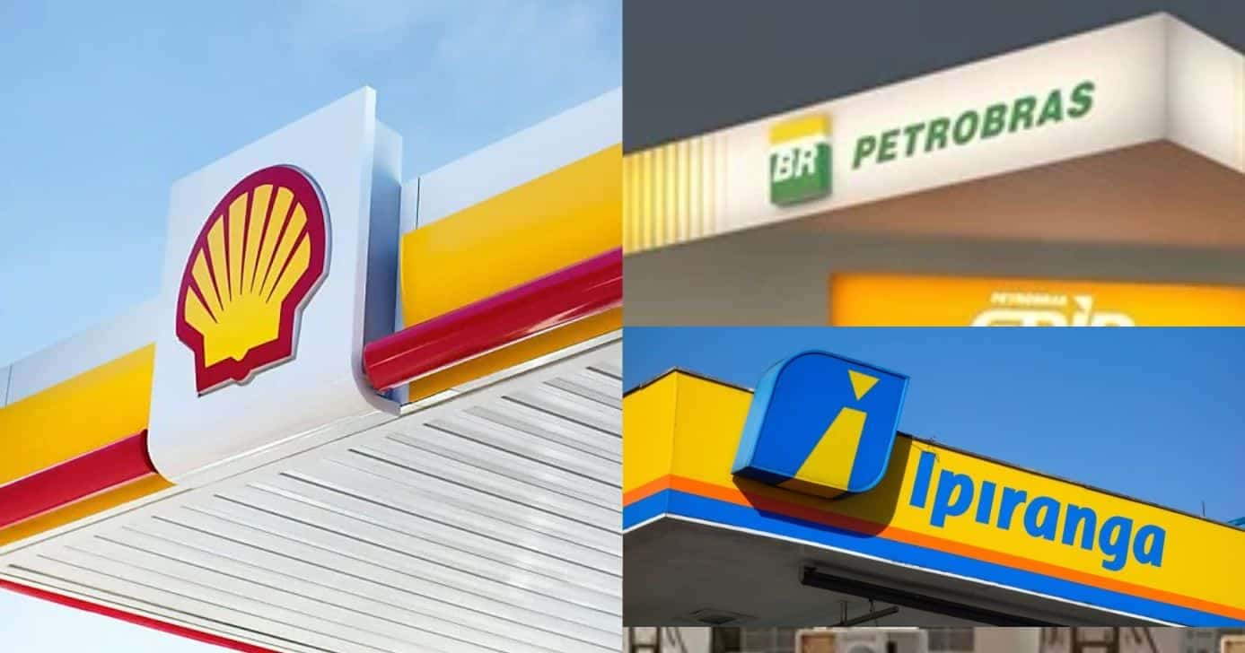 Shell, BR e Ipiranga (Fotos: Reproduções / sites oficiais / Internet)