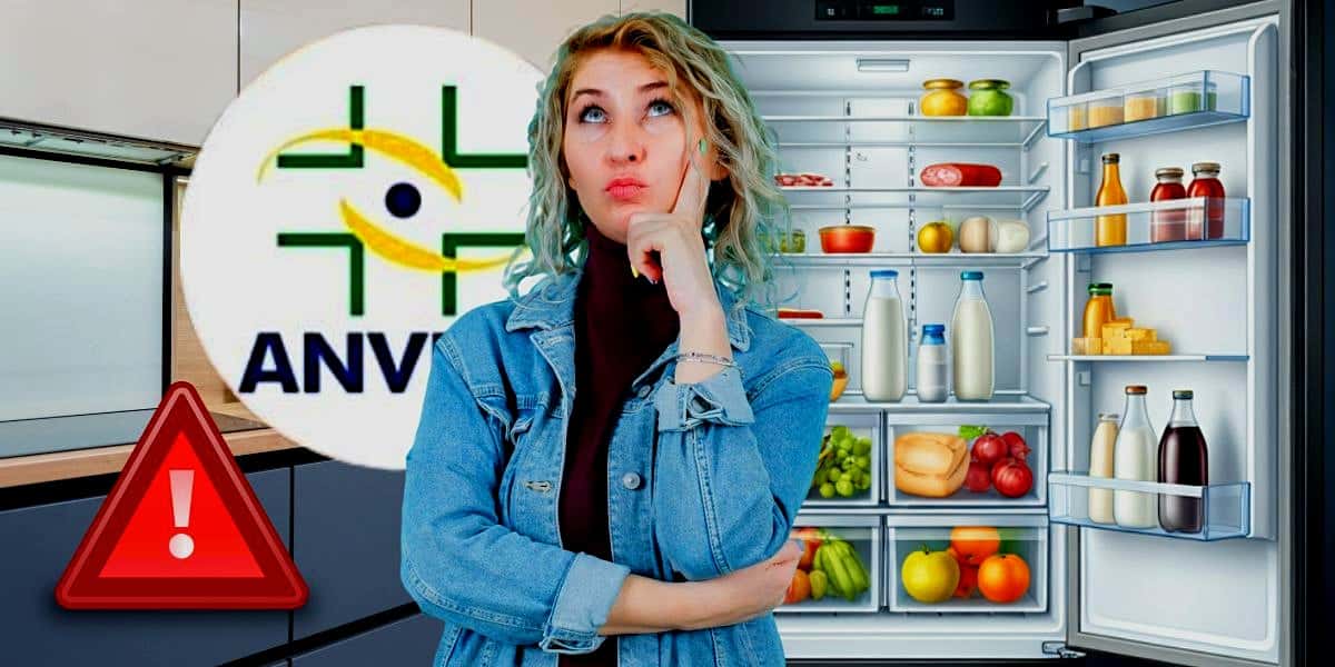 ANVISA emite alerta crucial envolvendo alimentos comuns na geladeira de todo brasileiro (Foto Reprodução/Montagem/Lennita/Tv Foco/Canva)