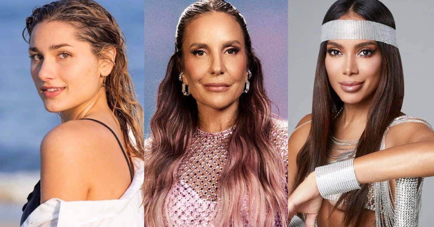 Sasha Meneghel, Ivete Sangalo e Anitta (Foto: Reprodução)