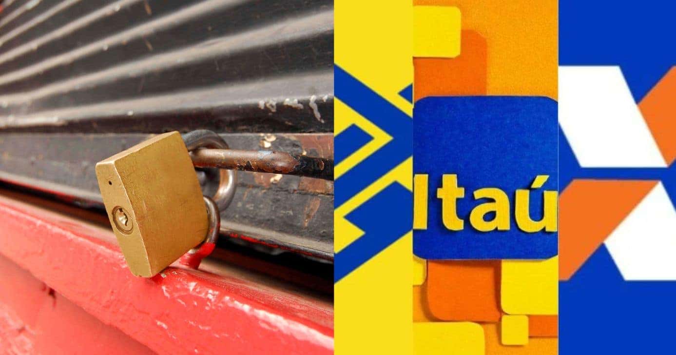 Fechamento de agências incluindo a Caixa, Itaú e BB - Foto Reprodução Internet