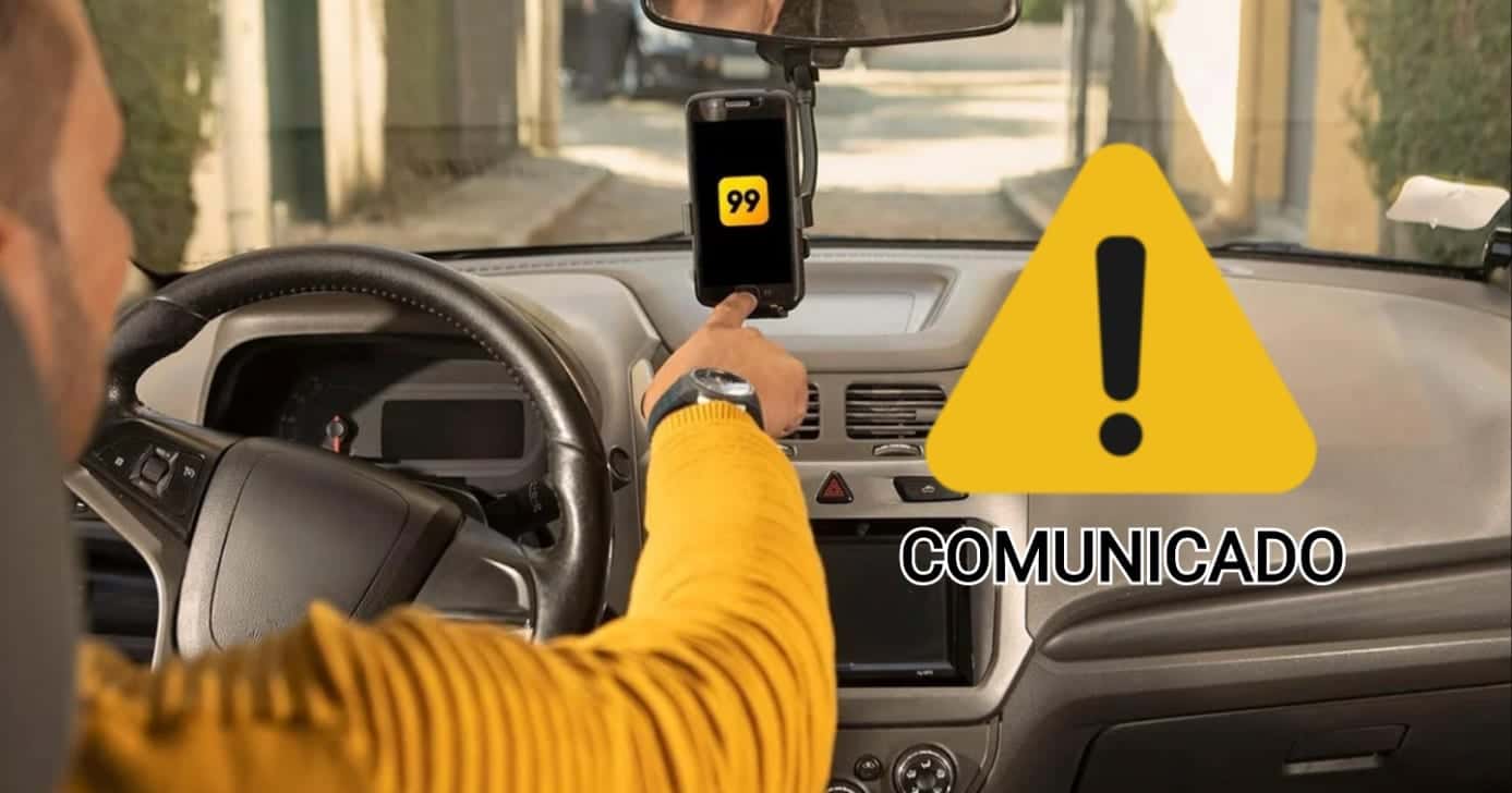 Motorista de app, comunicado da 99 (Foto: Reprodução/ Internet)