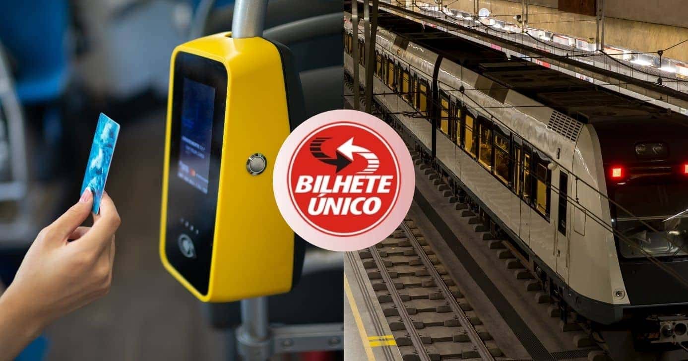 Ônibus, metrô e logo do Bilhete Único (Fotos: Reproduções / Canva / Internet)