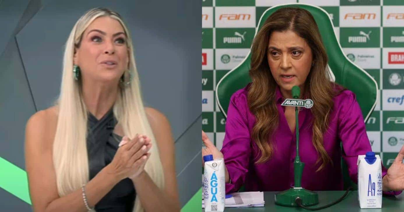 Renata Fan no Jogo Aberto e Leila Pereira (Fotos: Reproduções / Band / Globo)