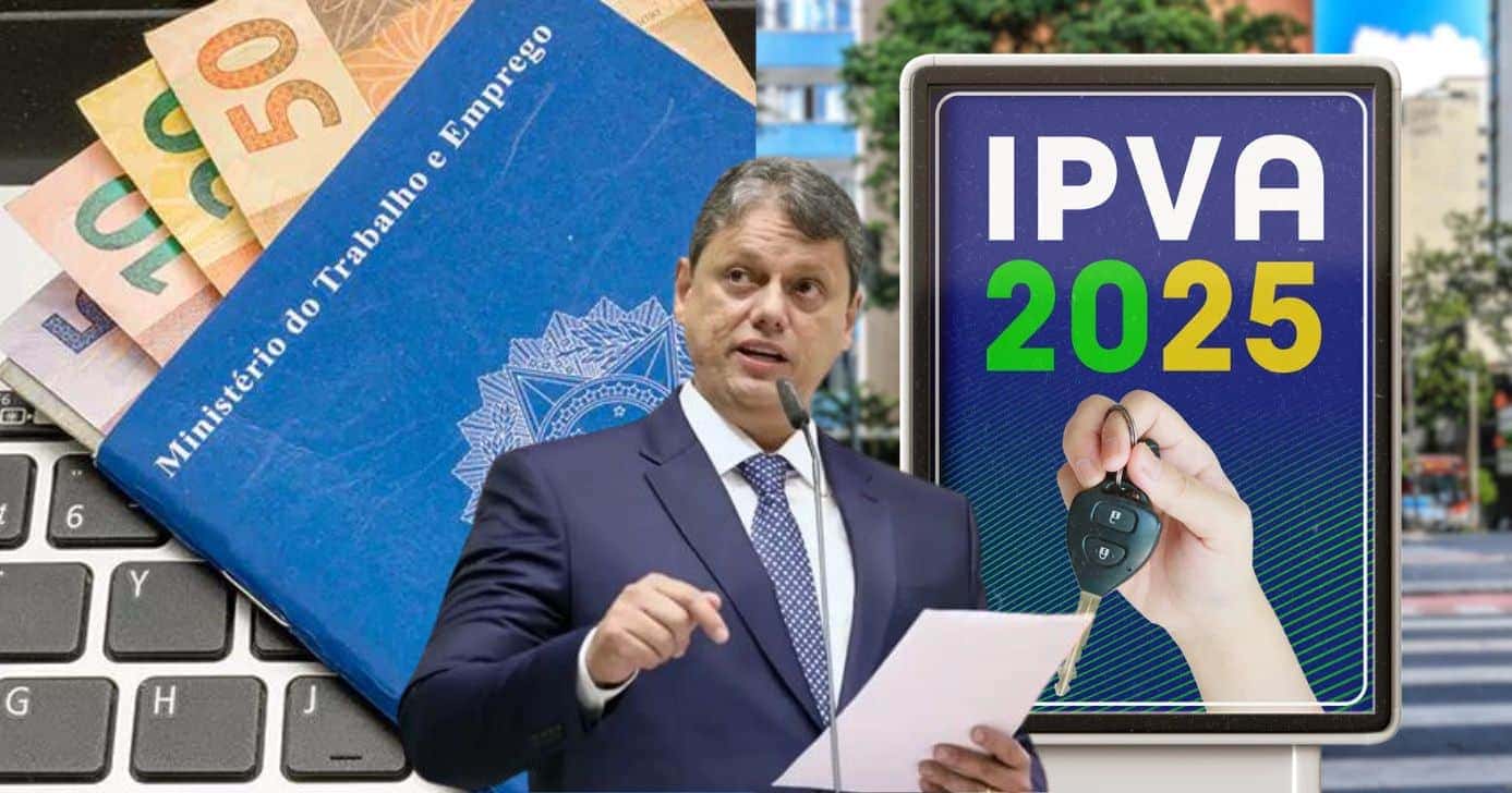Tarcísio com salário maior e isenção do IPVA - Foto Reprodução Internet