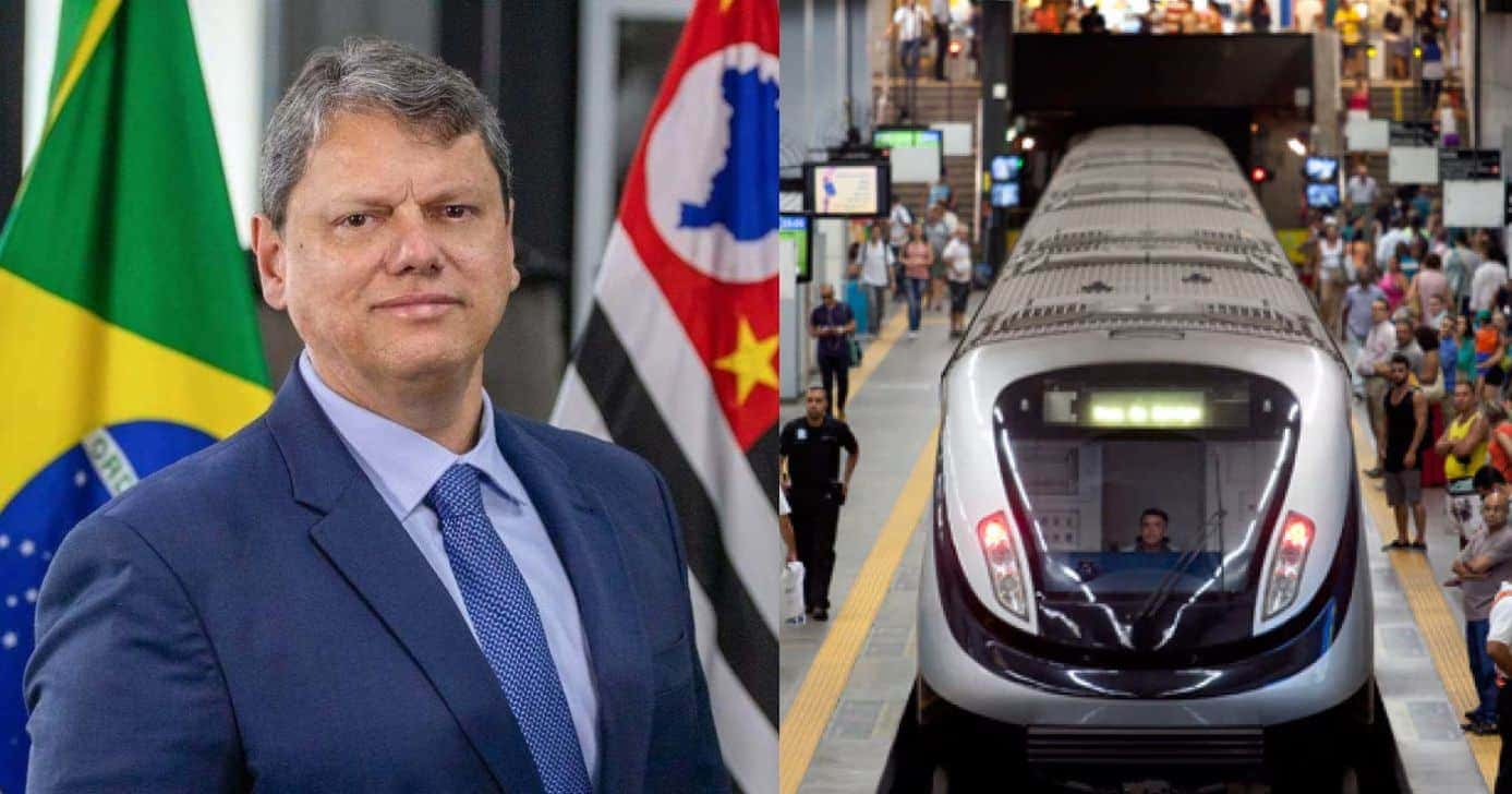 Tarcísio e nova linha de metrô - Foto Reprodução Internet