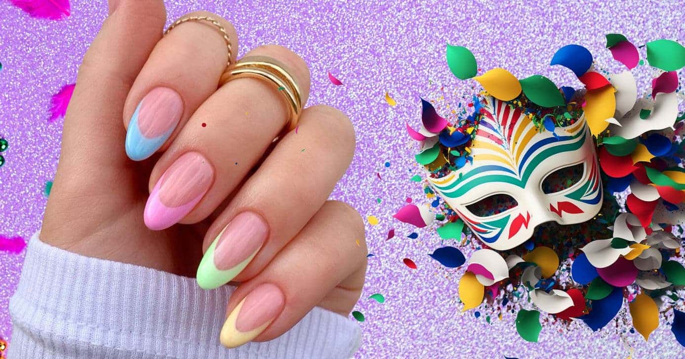 Unhas e ilustração carnaval (Fotos: Reproduções / Internet / Canva)