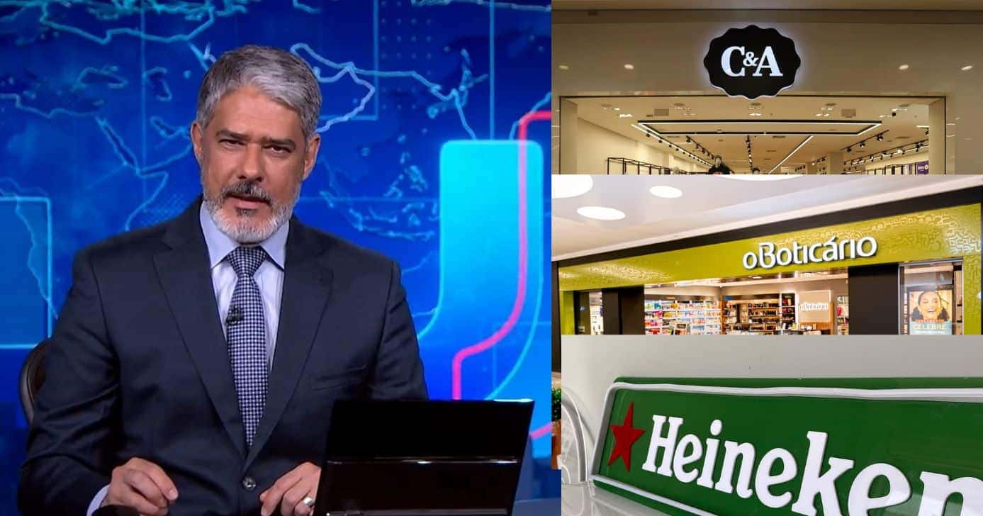 William Bonner / C&A / Boticário / Heineken - Montagem: TVFOCO
