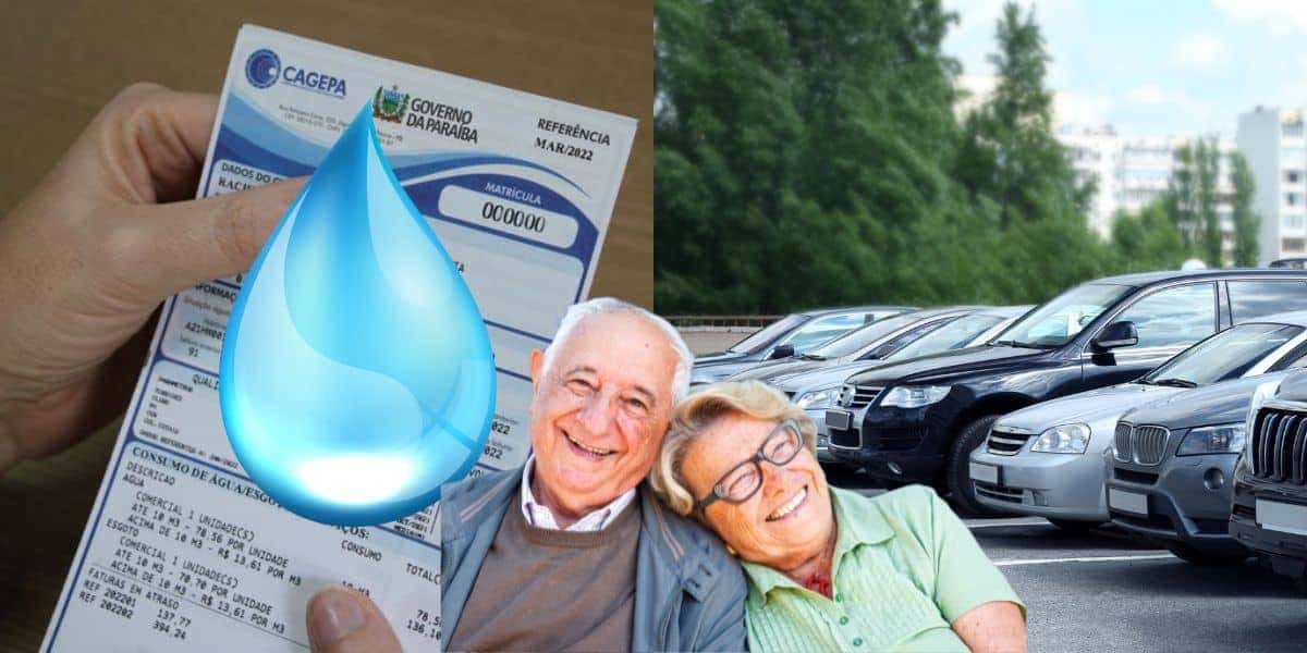 Isenção aos idosos na conta de água e estacionamento (Reprodução: Montagem TV Foco)