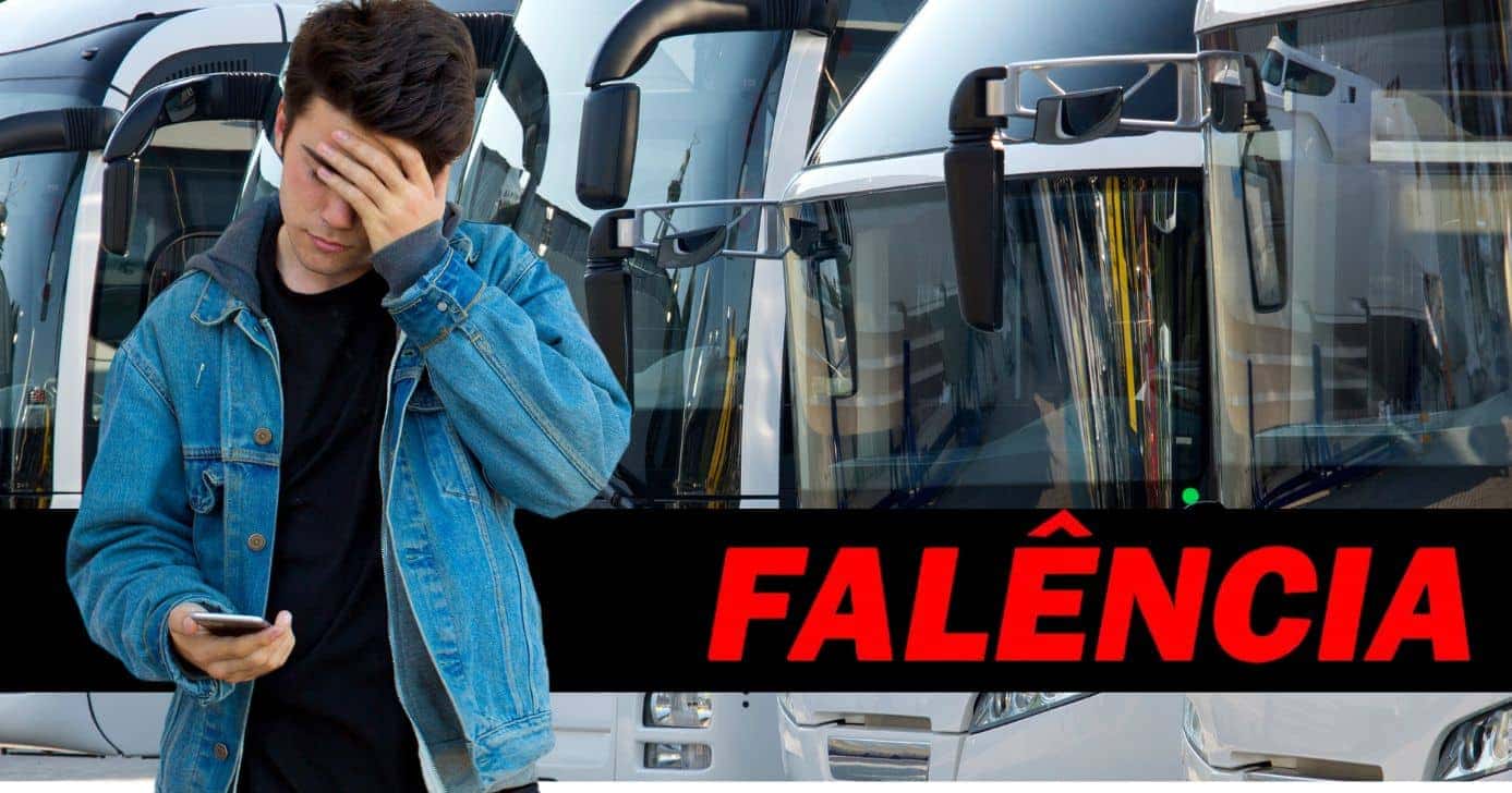 Ilustração empresa de transporte, homem triste e falência (Fotos: Canva)