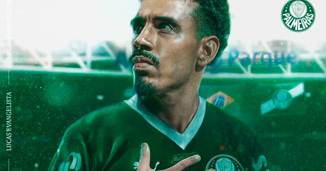 Lucas Evangelista no Palmeiras (Foto: Reprodução - Instagram)