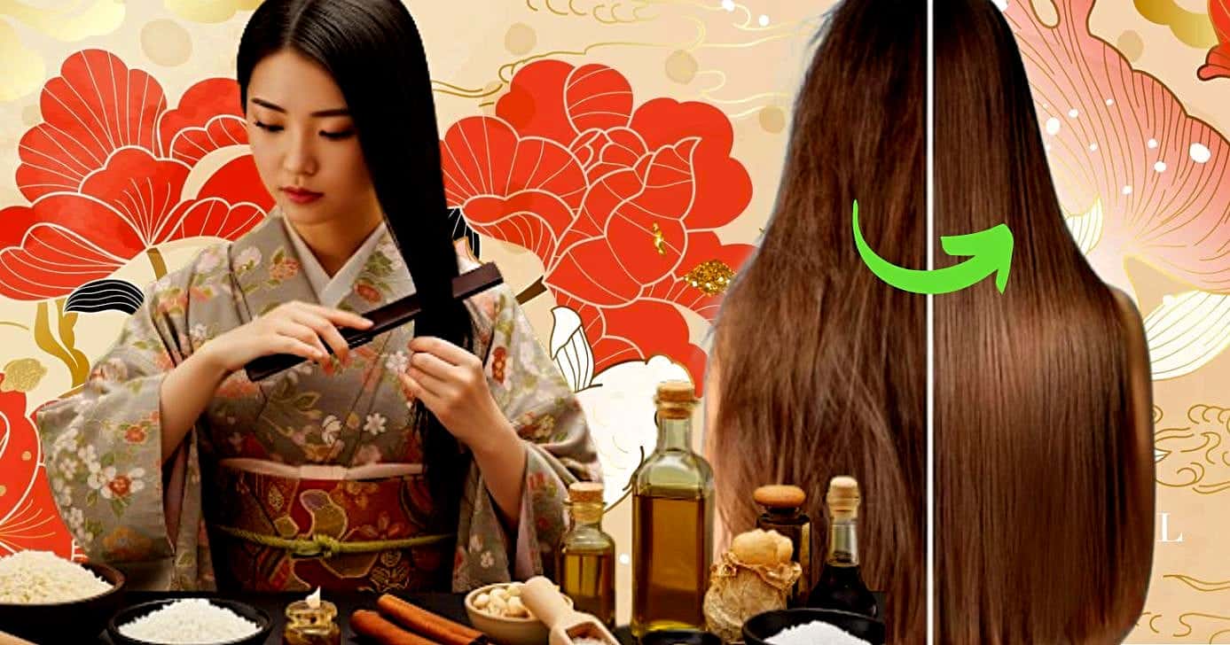 Alisamento japonês, a base de arroz, traz alisamento espelhado (Foto Reprodução/Montagem/Tv Foco/Lennita/Canva/Pinterest)
