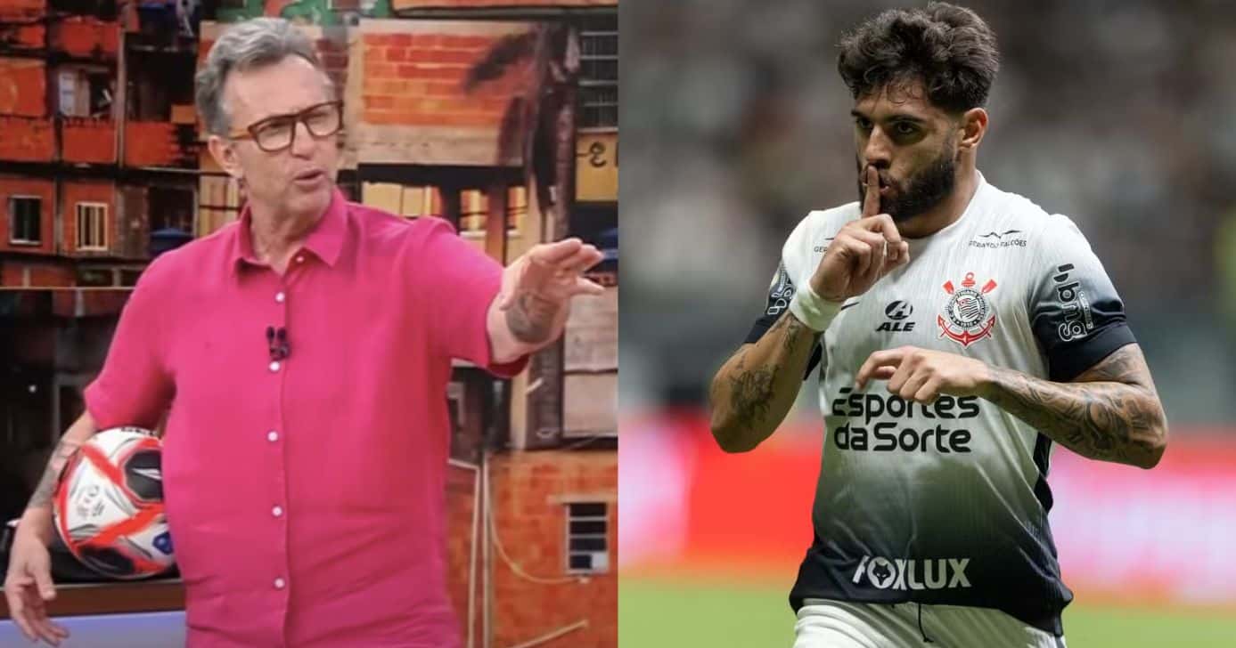Neto no Os Donos da Bola e Yuri Alberto (Fotos: Reproduções / Band / Rodrigo Coca / Ag.Corinthians)