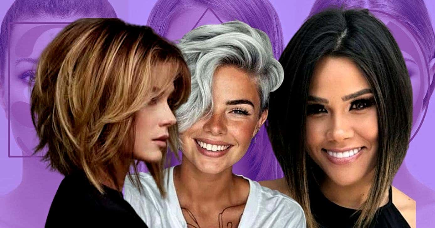 Ilustração de cortes de cabelo conforme o formato dos rostos (Foto Reprodução/Montagem/Tv Foco/Canva/Lennita/Pinterest)