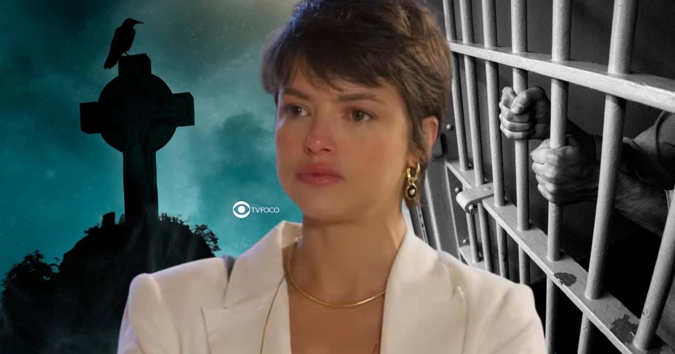 Cemitério, Luma e prisão em Mania de Você (Foto: Reprodução / Globo / Montagem TV Foco)