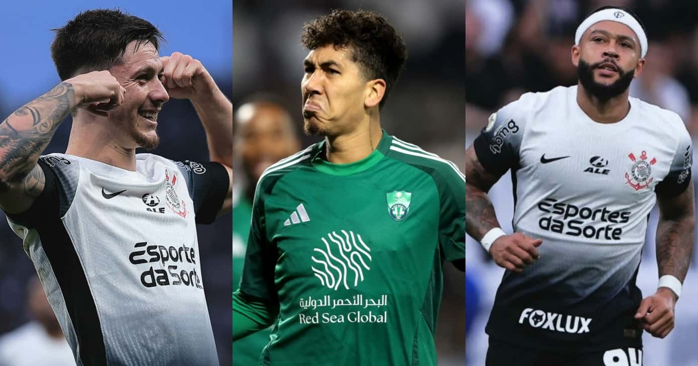 Trio com Depay e Garro no Corinthians: Firmino diz SIM pro Timão (Foto: Reprodução/Montagem TV Foco)