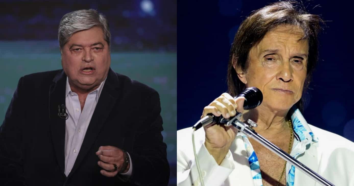 Datena surge no SBT e expõe Roberto Carlos: "Não é brincadeira" (Foto: Reprodução/Montagem TV Foco)