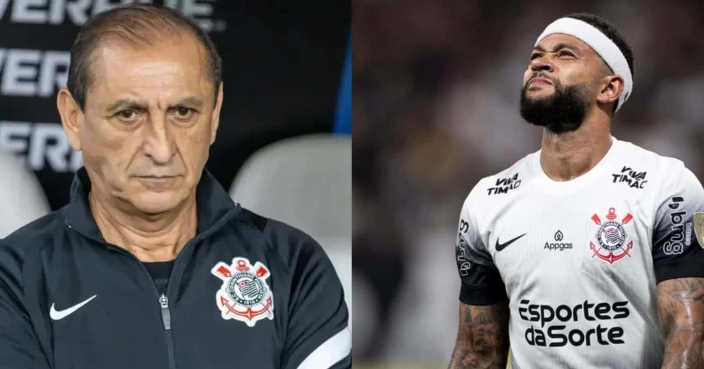 Depay fora: Ramón Diaz no Corinthians Foto: Montagem