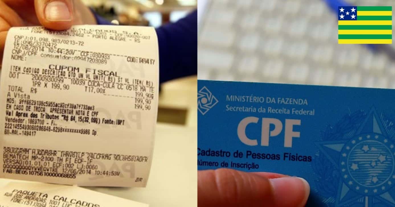 CPF na nota (Foto: Reprodução/ Internet)
