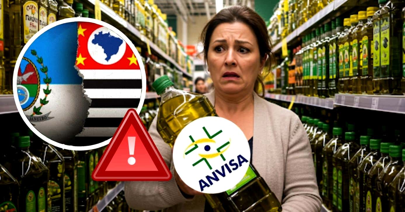 Apreensão de azeites, proibidos pela ANVISA, em SP e RJ, assustam donas de casa (Foto Reprodução/Montagem/Tv Foco/Canva/Lennita)