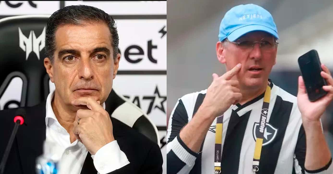 Botafogo - Renato Paiva e John Textor (Foto: Reprodução)