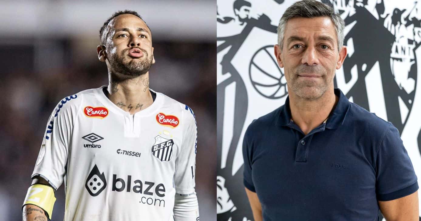 Caixinha e Neymar no Santos - Foto Reprodução Internet