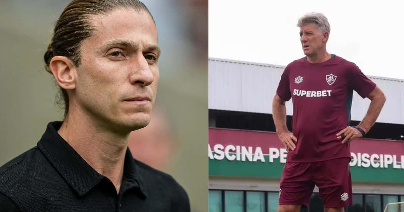 Filipe Luís / Renato Gaúcho - Montagem: TVFOCO
