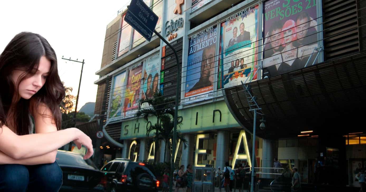 Fim de serviço - Shopping da Gávea (Foto: Reprodução)