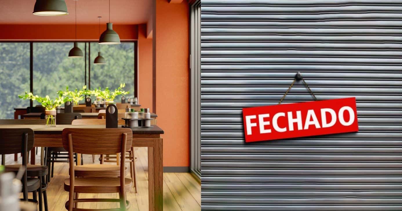 Ilustração restaurante fechado (Fotos: Canva)