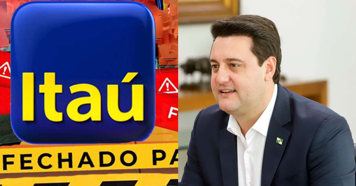 Itaú - Agência fechada - Ratinho Jr. (Foto: Reprodução)