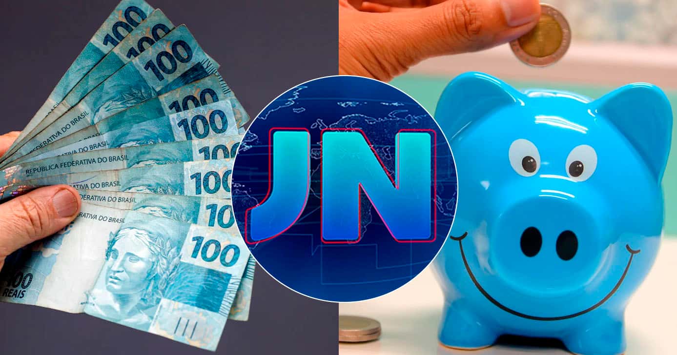 Jornal Nacional - Cédula de 100 reais - Poupança (Foto: Reprodução)