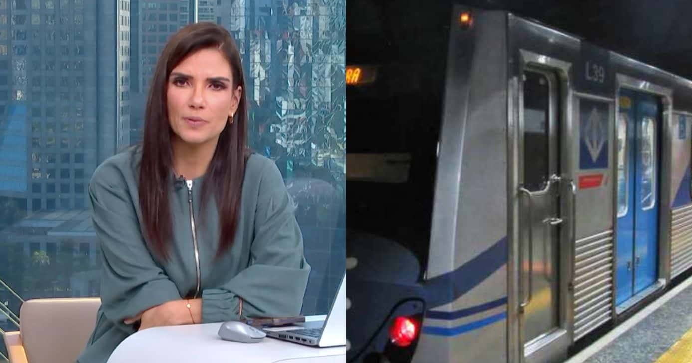Sabina Simonato no Bom Dia Brasil e metrô (Fotos: Reproduções / Globo / Jean Carlos)